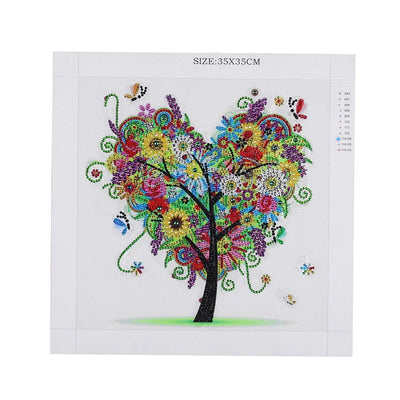 Heart Four Seasons Trees Special Shaped Drills Diamond Painting