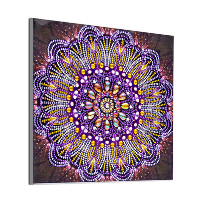 Purple Lines Mandala Special Shaped Drills Diamond Painting