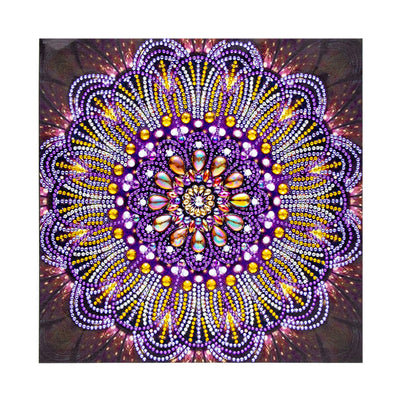 Purple Lines Mandala Special Shaped Drills Diamond Painting