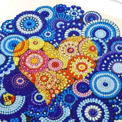 Heart in Mandala Special Shaped Drills Diamond Painting