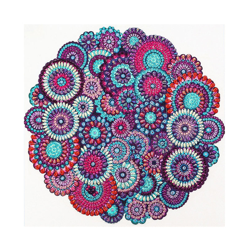 Red Bohemian Mandala Special Shaped Drills Diamond Painting