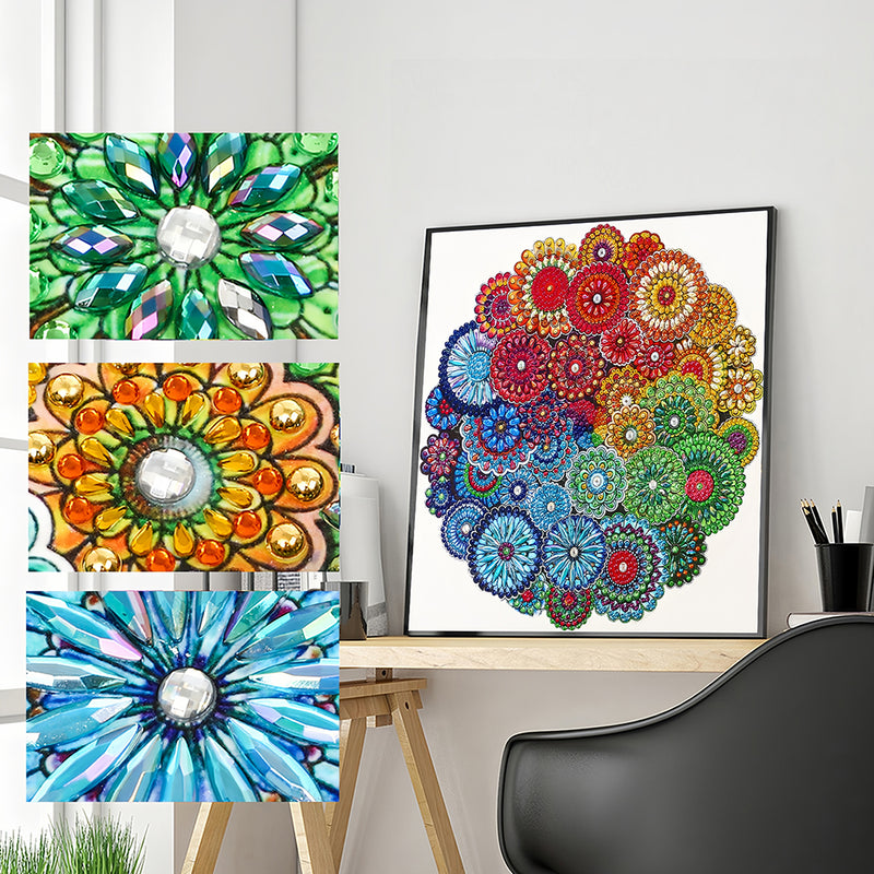 Rainbow Mandala Special Shaped Drills Diamond Painting