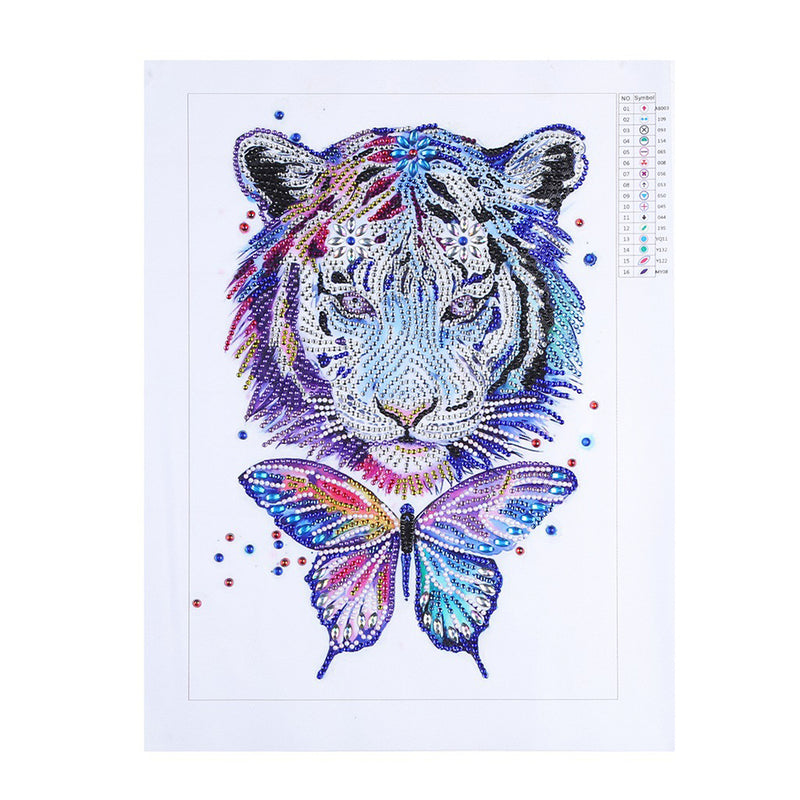 Butterfly Tiger Special Shaped Drills Diamond Painting