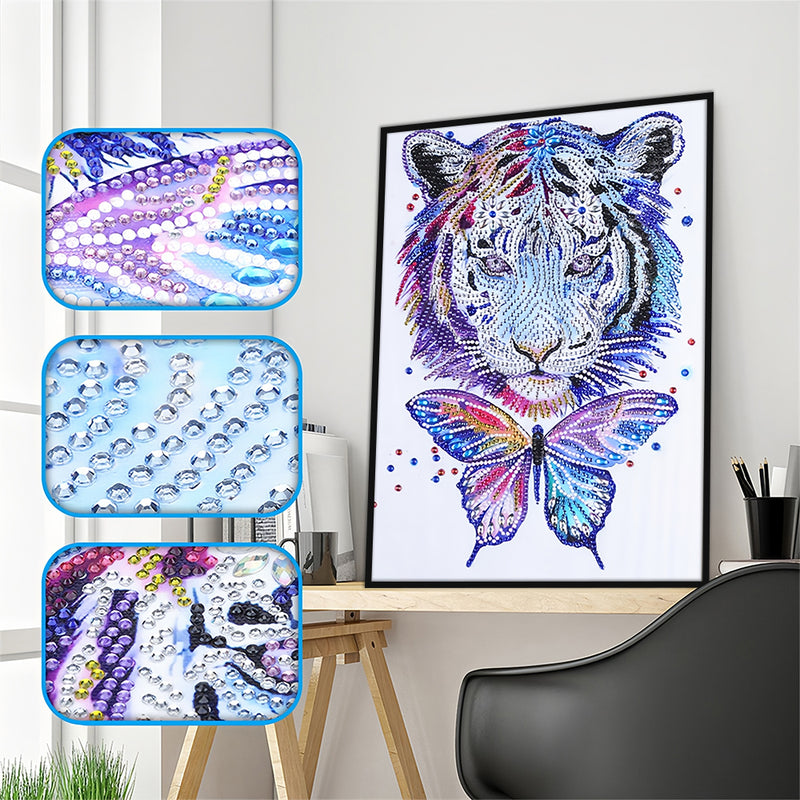 Butterfly Tiger Special Shaped Drills Diamond Painting