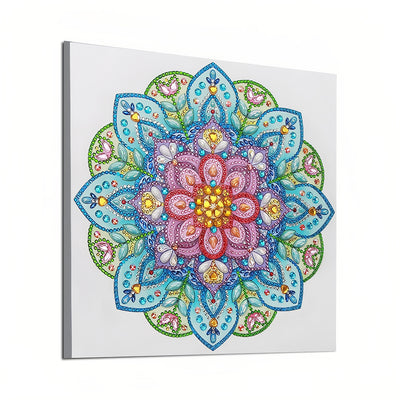 Green Mandala Flower Special Shaped Drills Diamond Painting