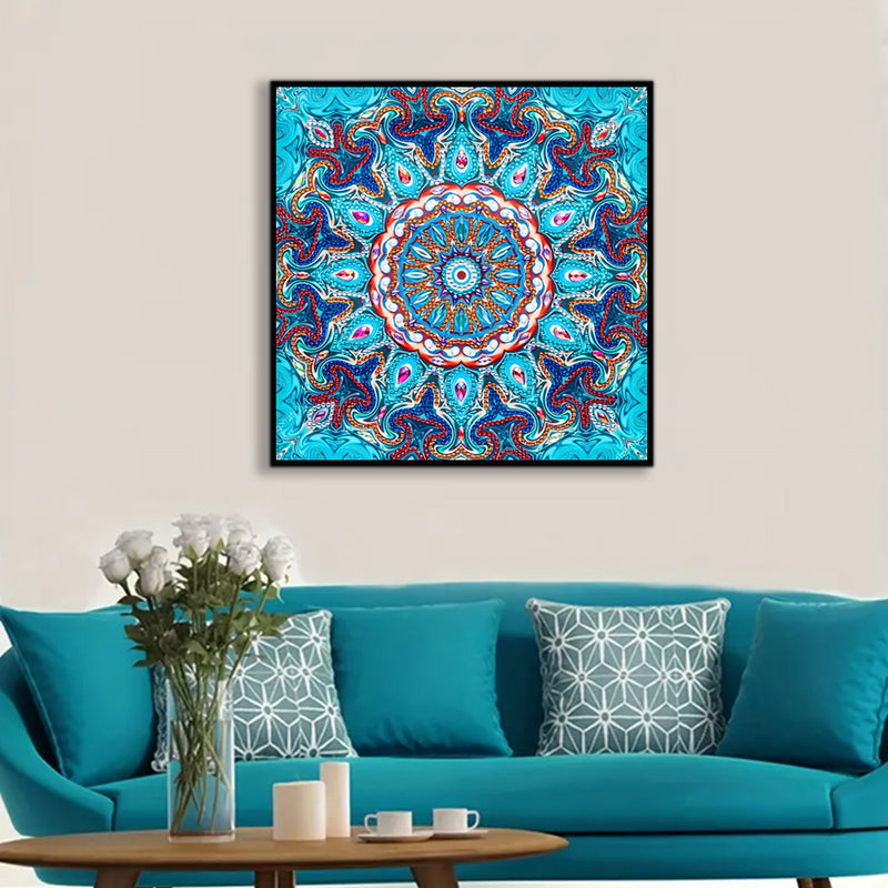 Blue Mandala Special Shaped Drills Diamond Painting