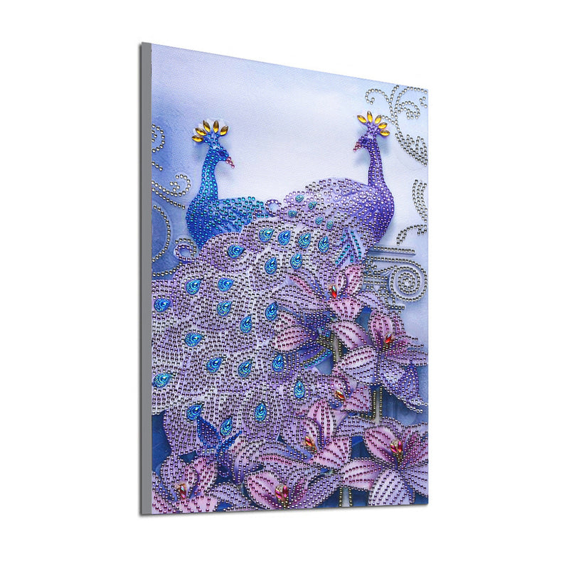 Peacock and Lily Special Shaped Drills Diamond Painting