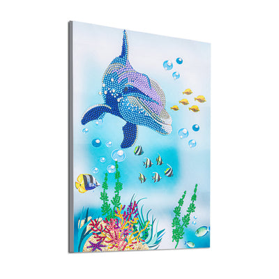 Cute Dolphin Special Shaped Drills Diamond Painting