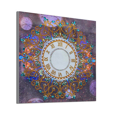 Golden Clock Mandala Special Shaped Drills Diamond Painting