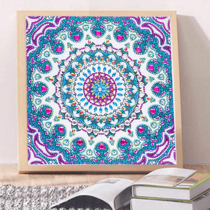 Blue and Purple Mandala Special Shaped Drills Diamond Painting