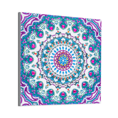 Blue and Purple Mandala Special Shaped Drills Diamond Painting