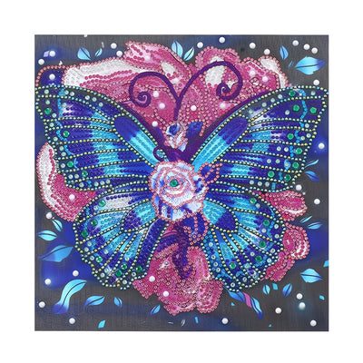 Butterfly on Flower Special Shaped Drills Diamond Painting