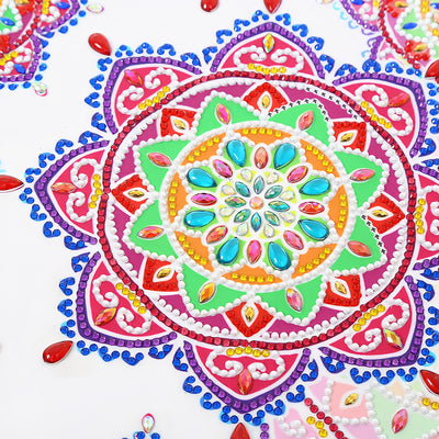 Red and Pink Mandala Special Shaped Drills Diamond Painting