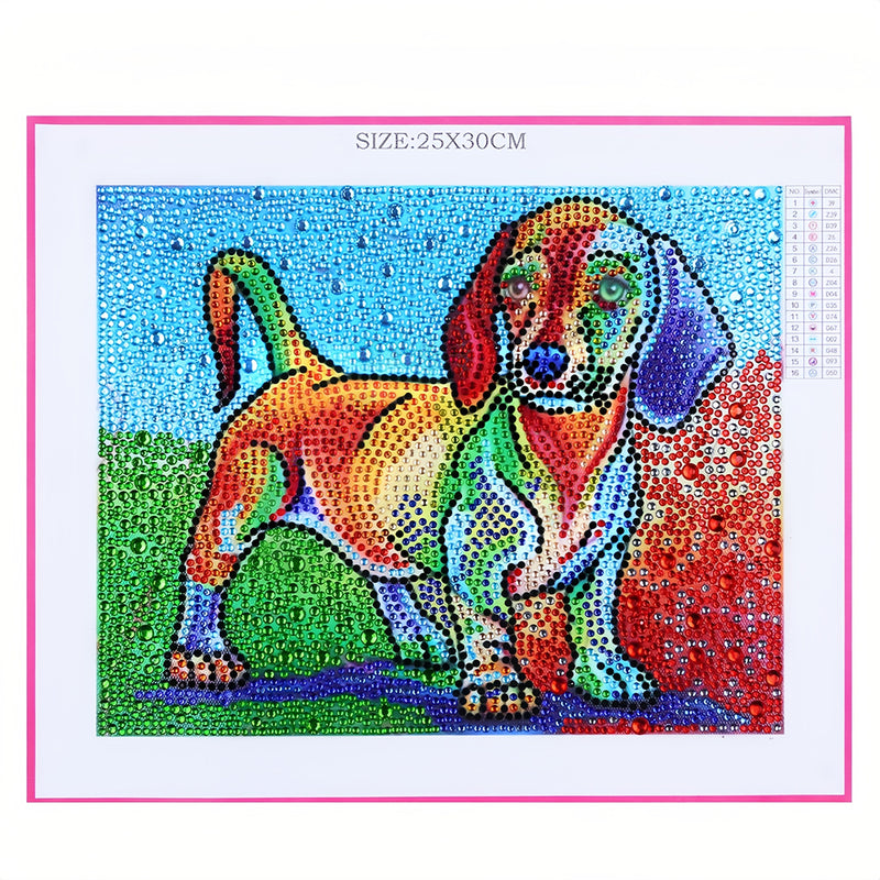 Little Dachshund Dog Special Shaped Drills Diamond Painting