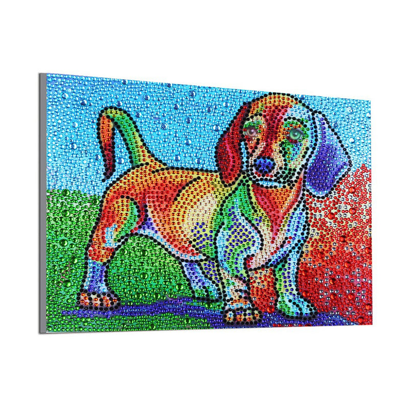 Little Dachshund Dog Special Shaped Drills Diamond Painting