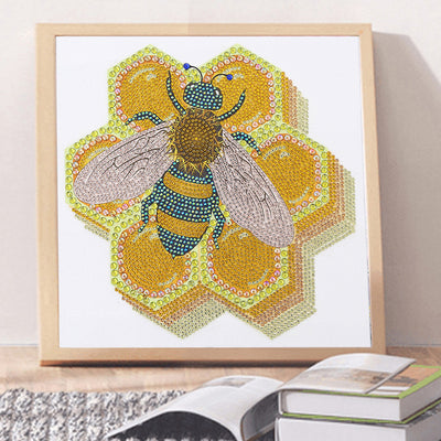 Bee and Yellow Hive Special Shaped Drills Diamond Painting