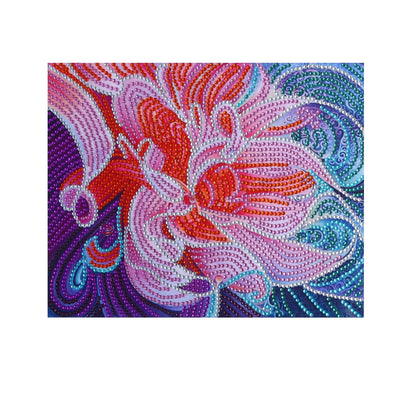 Abstract Pink Flower Special Shaped Drills Diamond Painting