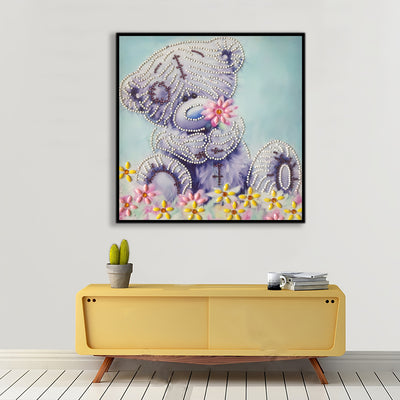 Bear and Daisy Special Shaped Drills Diamond Painting