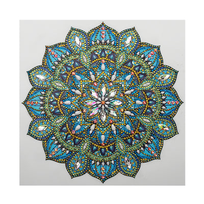 Green and Blue Mandala Special Shaped Drills Diamond Painting