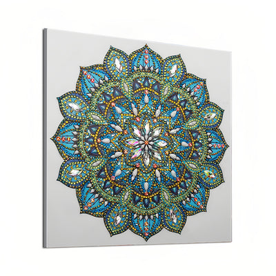 Green and Blue Mandala Special Shaped Drills Diamond Painting