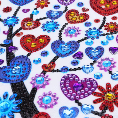 Colorful Heart Tree Special Shaped Drills Diamond Painting