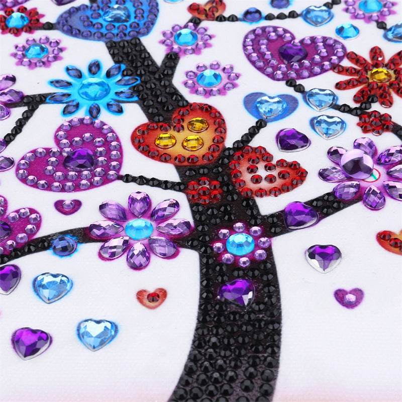 Colorful Heart Tree Special Shaped Drills Diamond Painting