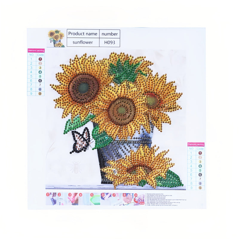 Sunflowers in Bucket Special Shaped Drills Diamond Painting