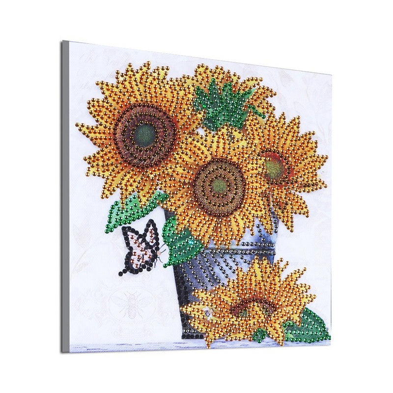 Sunflowers in Bucket Special Shaped Drills Diamond Painting