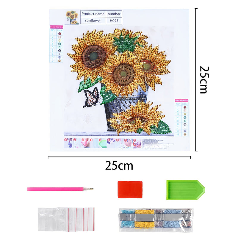 Sunflowers in Bucket Special Shaped Drills Diamond Painting