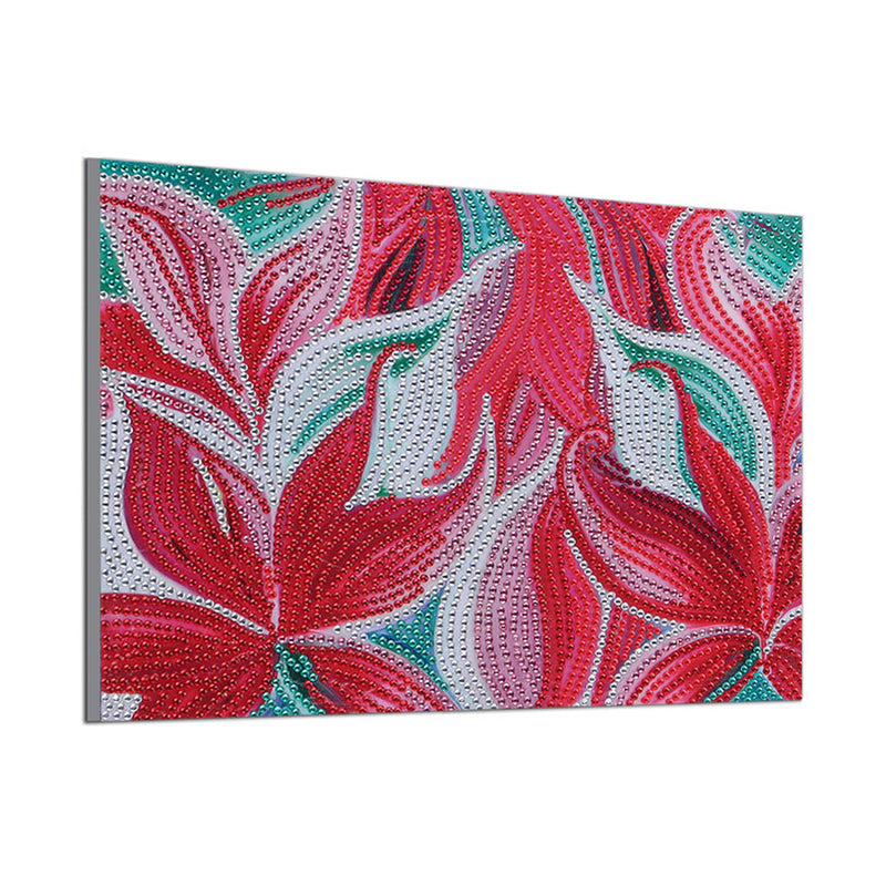 Abstract Red Lily Special Shaped Drills Diamond Painting