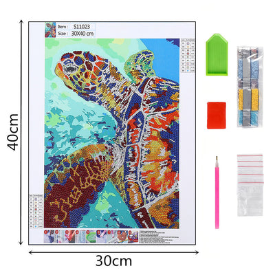 Colorful Turtle Special Shaped Drills Diamond Painting