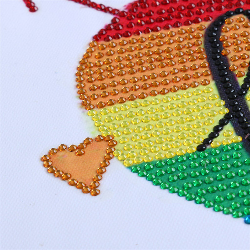 Rainbow Heart with Arrow Special Shaped Drills Diamond Painting