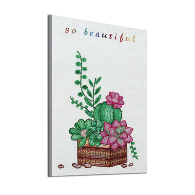 Flowering Cactus Special Shaped Drills Diamond Painting