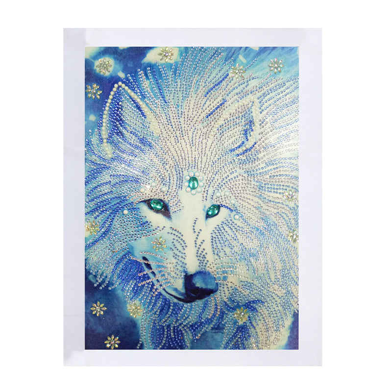 White Wolf King Special Shaped Drills Diamond Painting