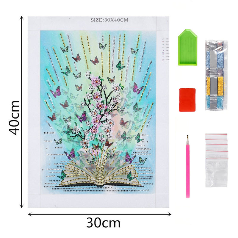 Butterfly Flower Book Special Shaped Drills Diamond Painting