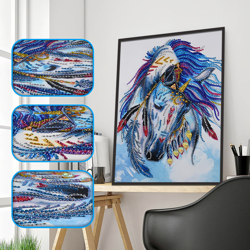 Horse with Feathers Special Shaped Drills Diamond Painting