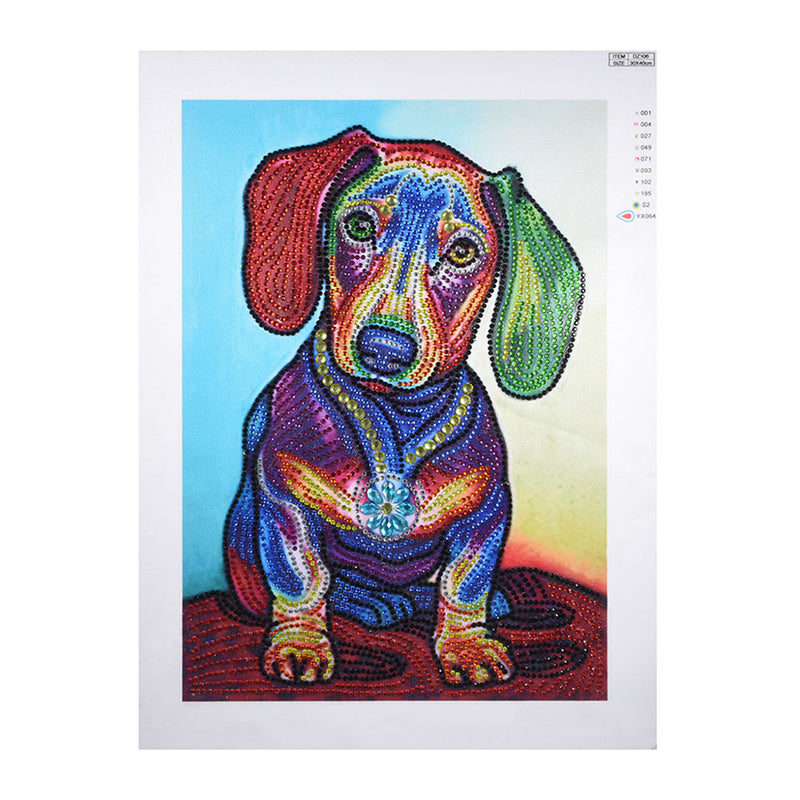 Sad Little Dachshund Special Shaped Drills Diamond Painting