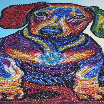 Sad Little Dachshund Special Shaped Drills Diamond Painting