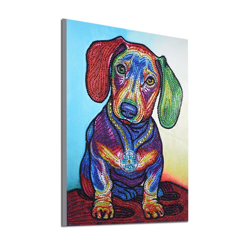 Sad Little Dachshund Special Shaped Drills Diamond Painting