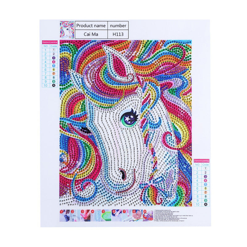 Rainbow Hair Horse Special Shaped Drills Diamond Painting