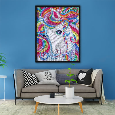 Rainbow Hair Horse Special Shaped Drills Diamond Painting