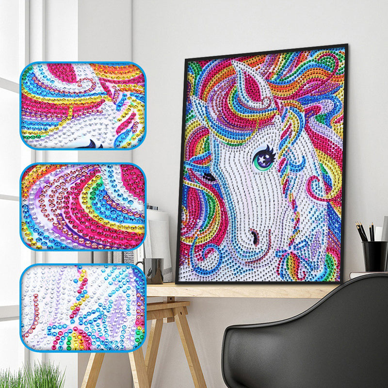 Rainbow Hair Horse Special Shaped Drills Diamond Painting