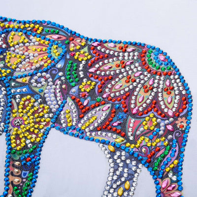 Colorful Flower Elephant Special Shaped Drills Diamond Painting