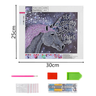 Be A Unicorn in A Field of Houses Special Shaped Drills Diamond Painting