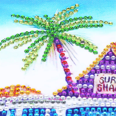 Surf Hut and Bus Special Shaped Drills Diamond Painting