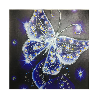 Blue Transparent Butterfly Special Shaped Drills Diamond Painting