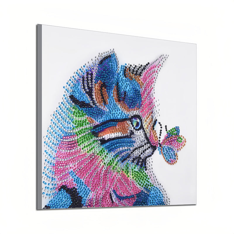 Clolrful Cat and Butterfly Special Shaped Drills Diamond Painting