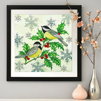 Birds and Green Leaves Special Shaped Drills Diamond Painting