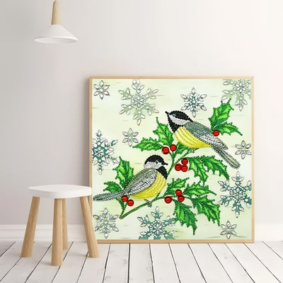 Birds and Green Leaves Special Shaped Drills Diamond Painting