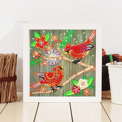 Christmas Cardinal Special Shaped Drills Diamond Painting